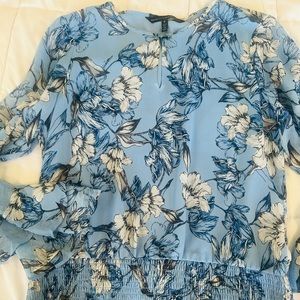 White House Black Market floral blouse